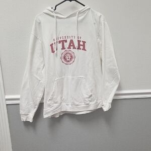 Delta White and Red University Hoodie